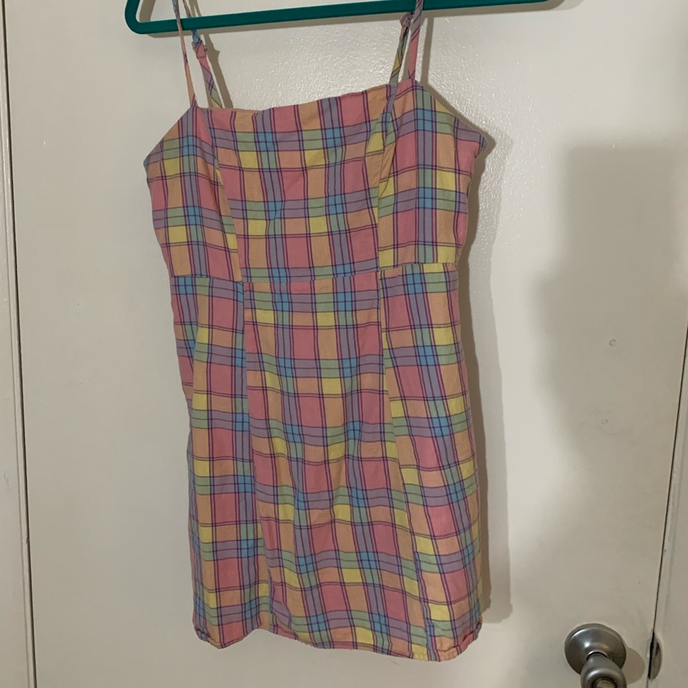 Colorful plaid dress